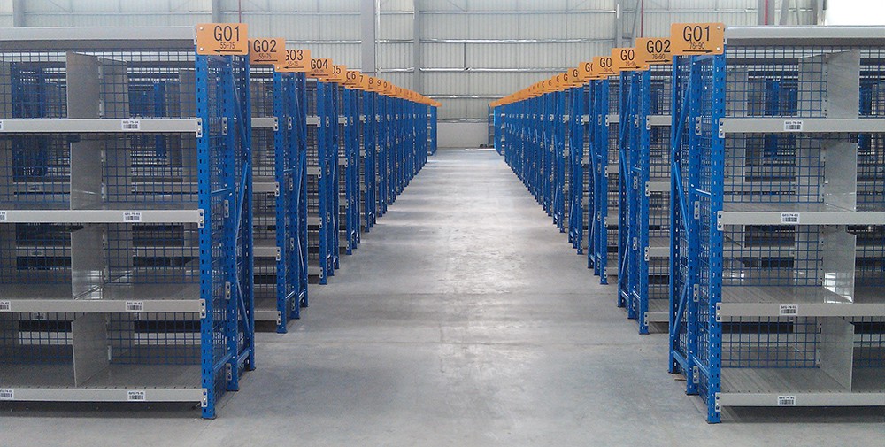 steel shelf rack with protecting mesh 40-3