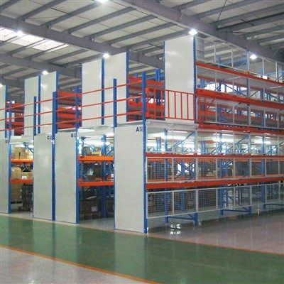 Two Tier Storage Mezzanine Shelving Rack